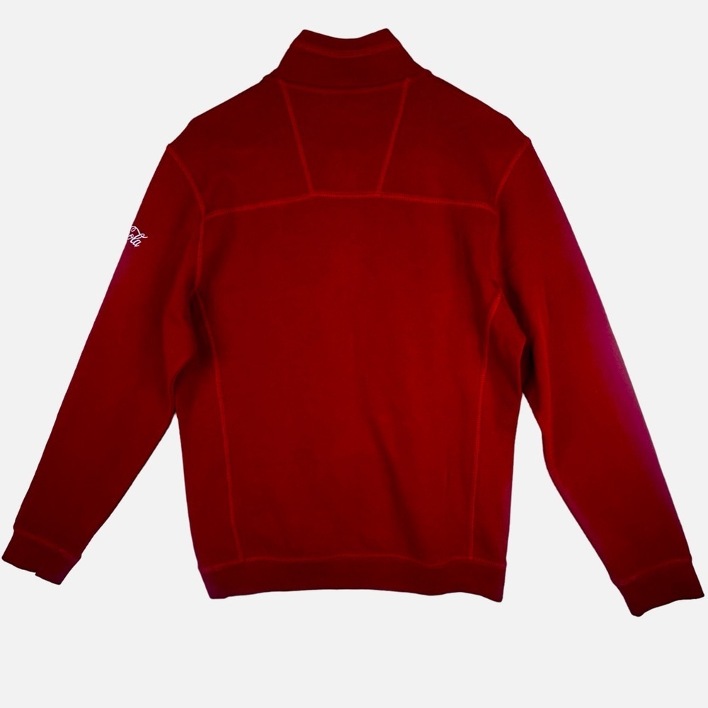 NWT Cutter & Buck Men's Size S/P Pull Over 1/4 Zipper 100% Cotton Coca Cola Logo - Picture 2 of 8